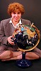 Van as Sam Gamgee, and a globe